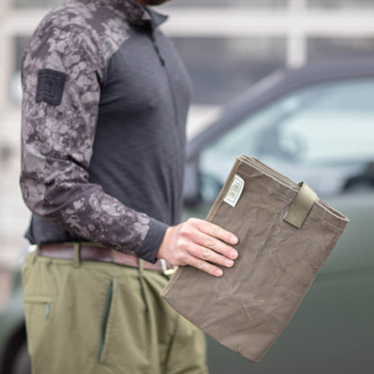 Tote Bag made from dark green canvas