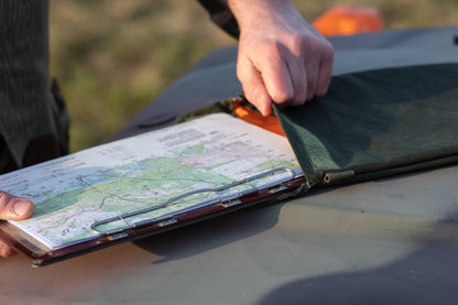 MK-0028 MK10 Document Pouch / iPad pouch made from German Aircrew Immersion Suit - "Indy Down under" Patch