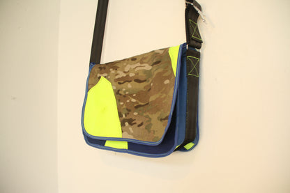 M-0037 Messenger Bag in Multicam® and Neon yellow