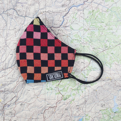 Face Mask - Gobelin checkered, black