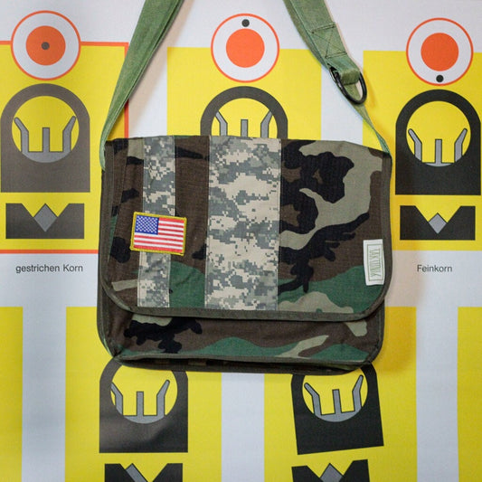 M-0144 Messenger Bag in US M81 Woodland and UCP patterns
